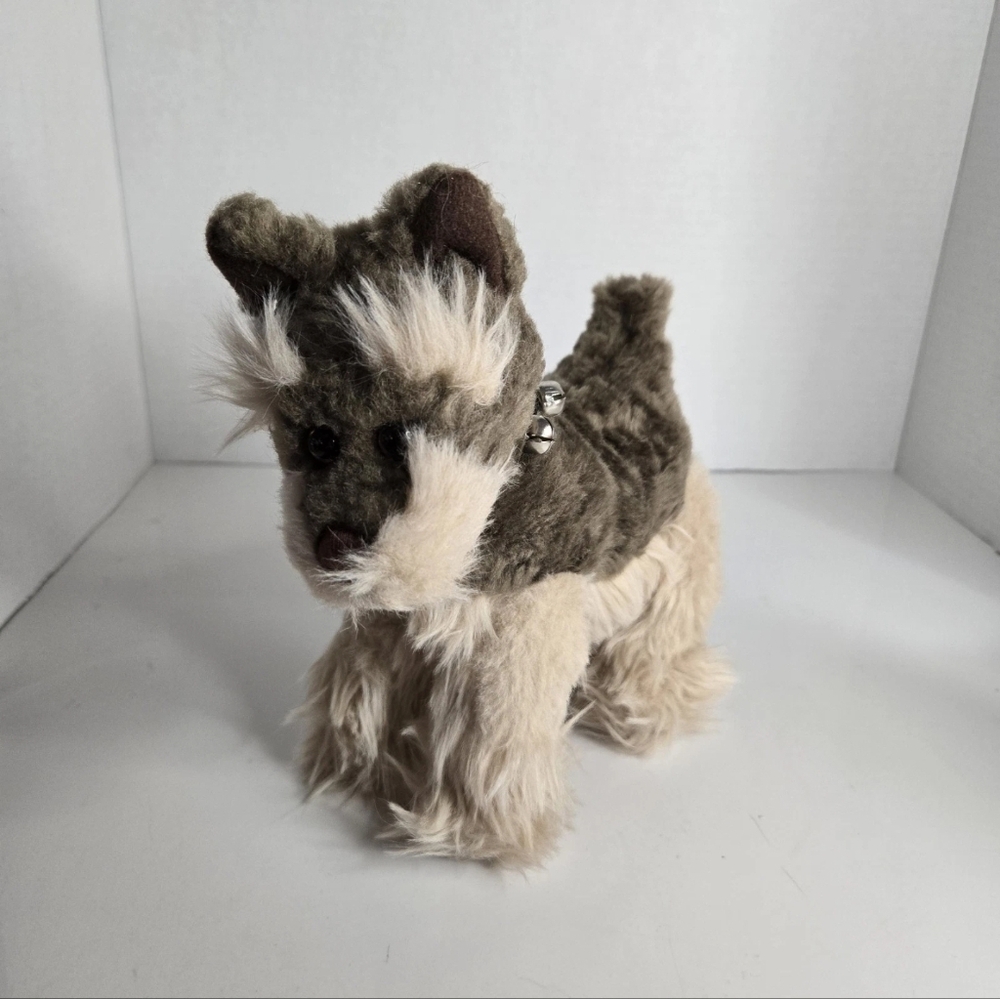Vintage Ganz Cottage Collectibles Scrubber Schnauzer Dog Plush NWT Bell Collar